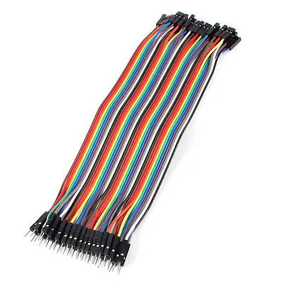 

21cm 40P Male to Female Connector Jumper Wire Cable Test Line Multicolor