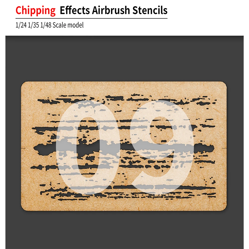 Chipping Effects Airbrush Stencil Strumento Di Cartone Per 1/24 1/35 1/48 Modello In Scala Gundam Scenery Parts