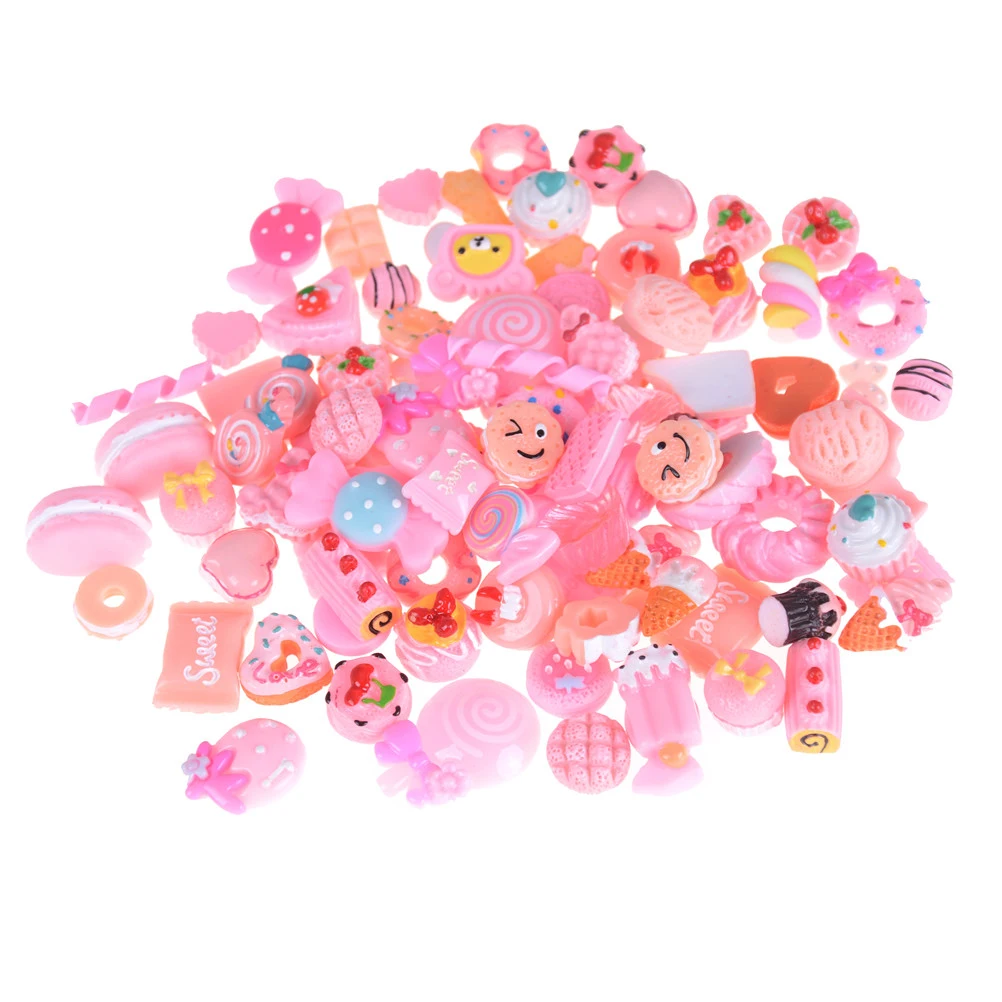 Artificial Resin Candy Sweet Food Kawaii Toys doll/Miniatures Mobile Phone DIY Accessories Cute 10Pcs/lot