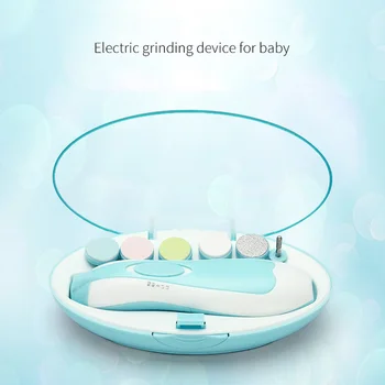 

Electric Baby Nail Trimmer Baby Nail Toenail Grinding Device with 6 Grinding Heads Safe Nail File Women Manicure Pedicure Tools