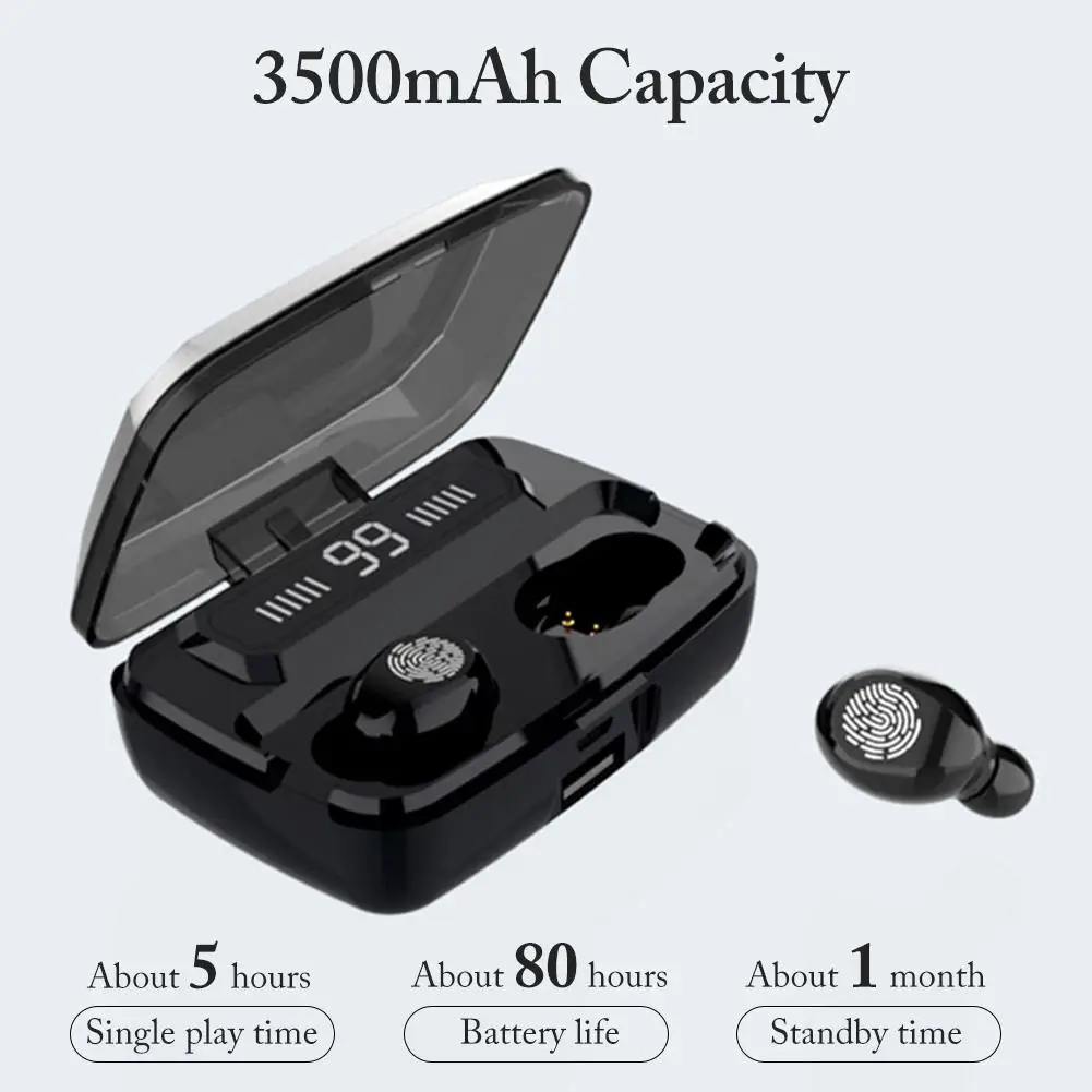 TWS 5,0, беспроводные Bluetooth наушники, мини наушники-вкладыши, сенсорные двойные наушники, Bluetooth наушники 6D, объемный звук, HIFI шумоподавление