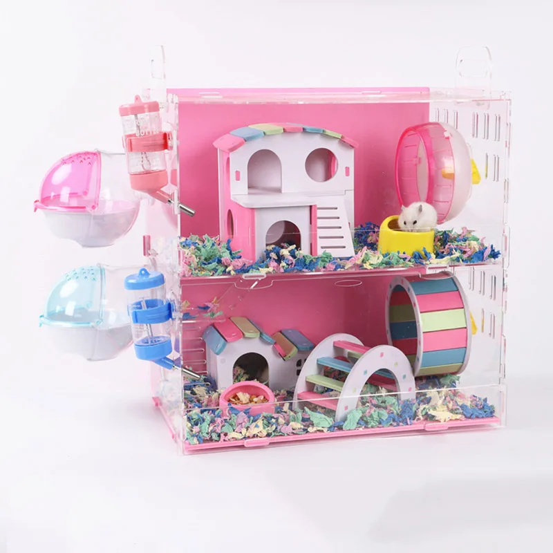 2020 новый дом для хомяка большого размера акриловая вилла двойная морская клетка