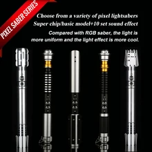 Espada láser de Star Wars Para Niños, sable de luz Neo Pixel de 103-107cm, Luke Skywalker espada láser, palo de duelo, empuñadura de Metal, Juguetes LED