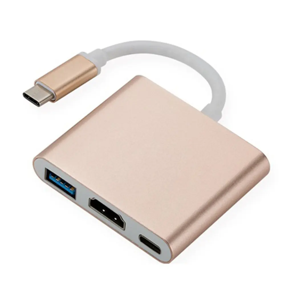 

Multi-purpose Mini Type-C Turn Hdmi Three-In-One Type-C Turn Usb Type-C To Hdmi Converter USB Interface For Apple Macbook