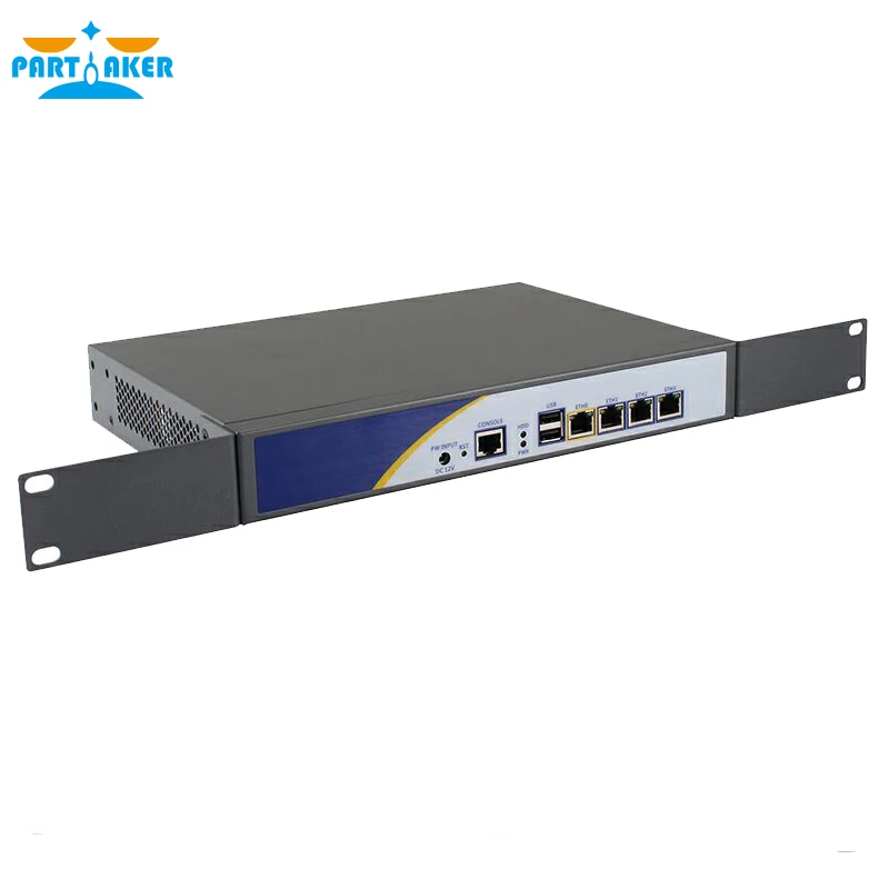Partaker 1U Cabinet Firewall Pfsense Mikrotik VPN Router Network Security Server 6 Nics I5 2540M with AES-NI Support 8G RAM 128G SSD R11 