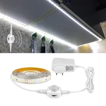 

LED Strip Wireless Motion Sensor Light bande led lamp Home Kitchen Closet Bedside led lamps 110V 220V AC to DC 12V ledstrip