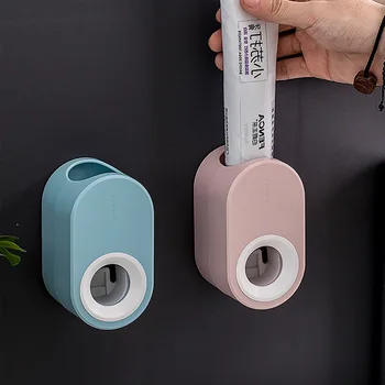 

YIGUISI TikTok Automatic Toothpaste Dispenser Wall Hanger Holder Squeezer Dispenser Bathroom Set Home Bathroom Supplies
