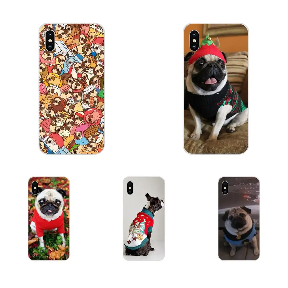 Праздник книжная полка с фигурой мопса в свитера для LG G2 G3 G4 G5 G6 G7 K4 K7 K8 K10 K12 K40 мини