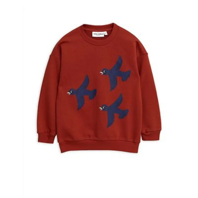 Свитер для маленьких девочек в европейском и американском стиле свитер с леопардовым принтом и надписями для мальчиков топы, детская одежда, пуловер для девочек, свитер - Цвет: Красный