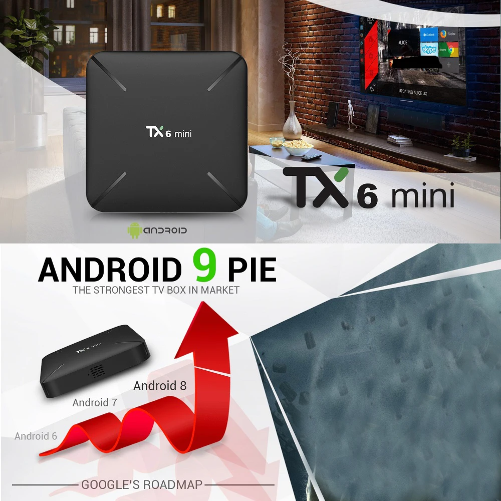 20 шт Tanix TX6 Мини Android 9,0 tv Box Allwinner H6 2 Гб ram 16 Гб rom USB3.0 Поддержка 6K H.265 2,4 ГГц WiFi медиаплеер