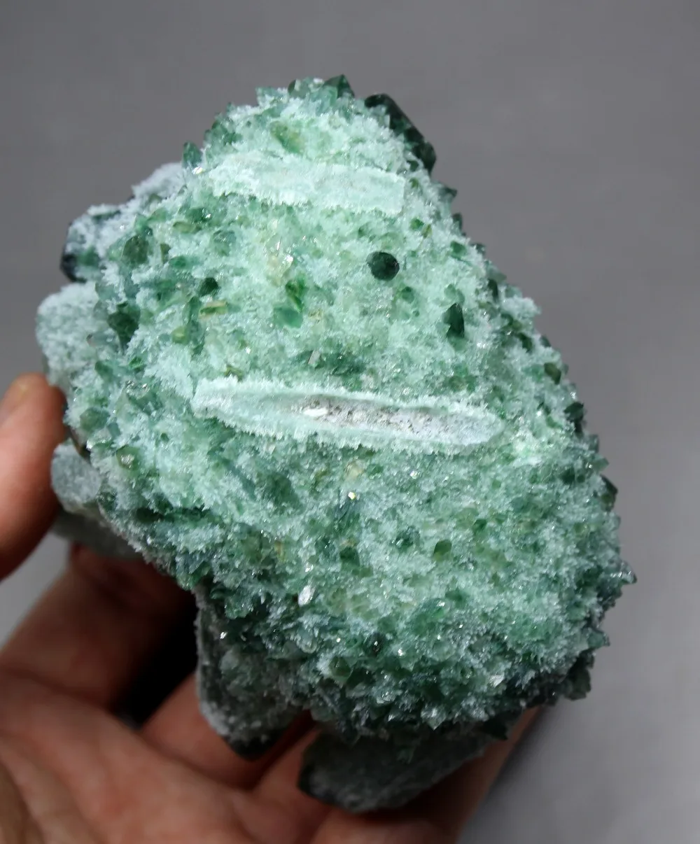 548 г натуральный зеленый Ghost Phantom Quartz кристалл кластера кристаллы и камни лечебные образцы деревянная основа