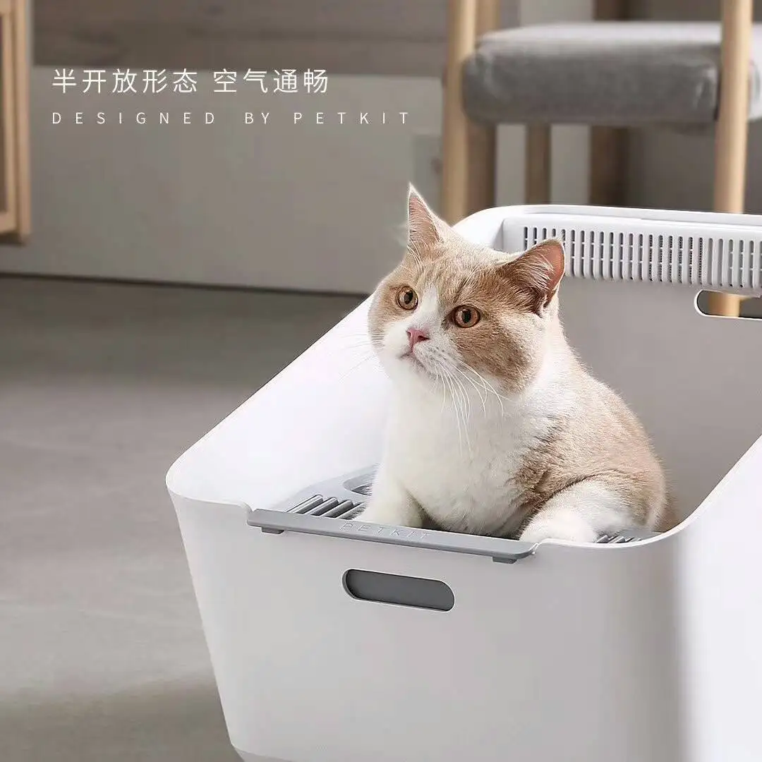 Полуавтоматическая коробка для кошачьего туалета, кошачьего туалета, умный вкус, двойной анти-песочный дизайн, отправка кошачьего туалета, товары для уборки домашних животных AA60CL