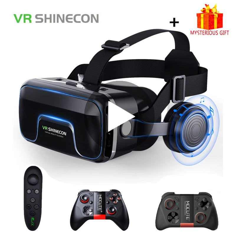VR Shinecon 10.0 Casque Helmet 3D Glasses Virtual Reality Headset For iPhone Android Smartphone Smart Phone Goggles Lunette Ios|3D Glasses/ Virtual Reality Glasses| - AliExpress