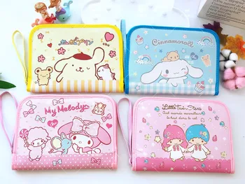 

1pcs Cartoon My Melody Little Twin Stars Cinnamoroll Pudding Dog Cute PU Multi-function Storage Bag Girls Travel Passport Clutch