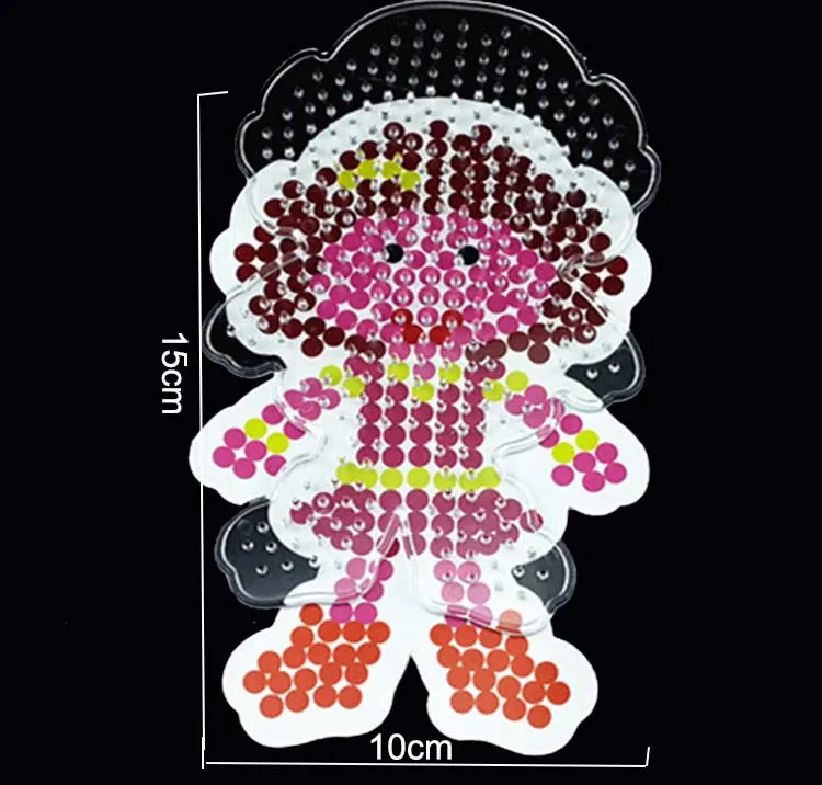 Hama Beads Template With Color Paper 5mm Plastic Stencil Jigsaw Perler  Diy Transparent Shape Puzzle Pegboard patterns 14