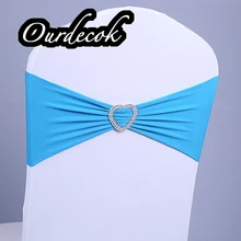 50 шт./партия Эластичный Чехол для стула стул задняя Цветочная лента на стул Свадебные украшения Поставки Любовь Пряжка, свадебные украшения