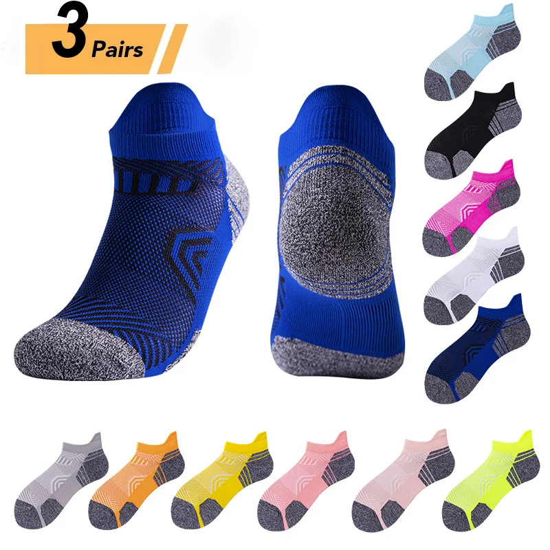 

6PCS=3 Pairs New Outdoor Sports Socks Men Women Fitness Running Colorful Socks Autumn Summer Thin Boat Quick Dry Socks Short Cut