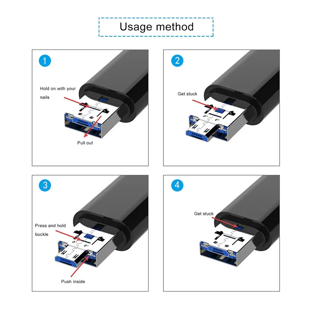 5 в 1 USB 3,0 type C/USB/Micro USB SD TF считыватель карт памяти OTG адаптер разъем Высокоскоростной считыватель карт памяти