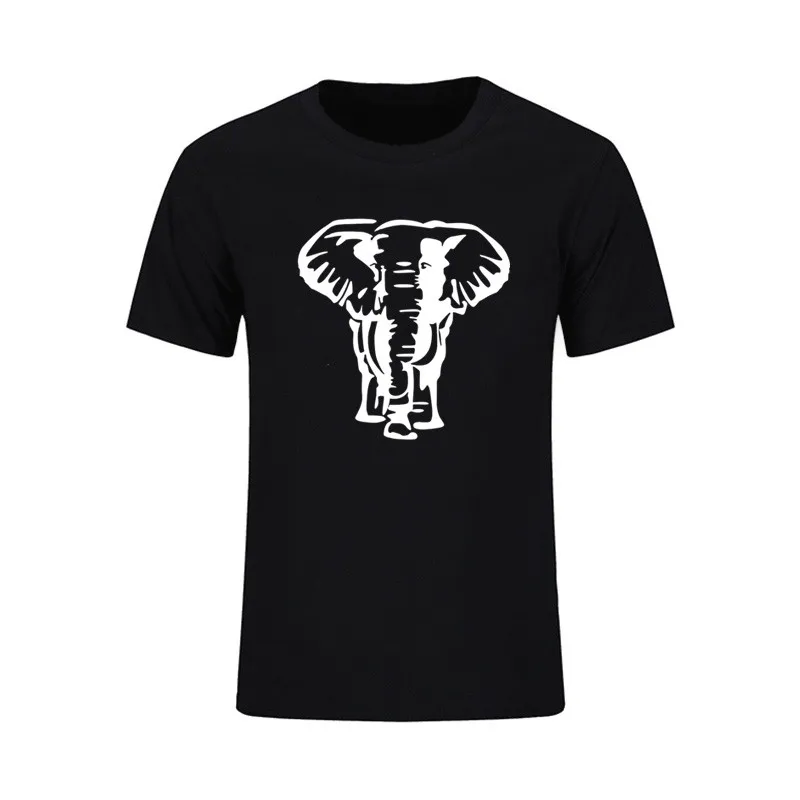 New Printed T-Shirt Men'S Tee Summer  Cotton Elephant Shirt Short Sleeve Tops and Tees Fashion Male Clothing Harajuku Streetwear