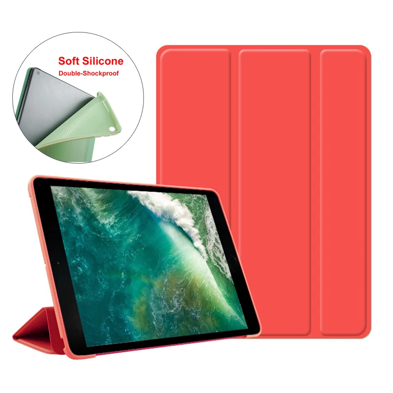 Умный силиконовый чехол для ipad 5 6 книжка планшета 2 3 4 го поколения складной