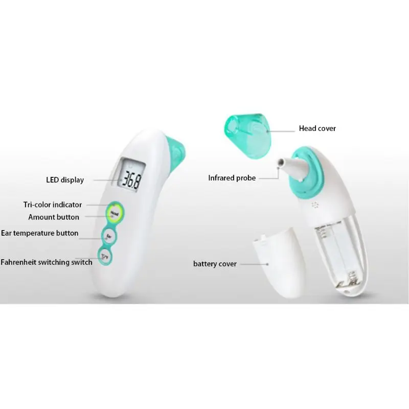 Цифровой Инфракрасный Бесконтактный ЖК-дисплей термометр сигнализация и подсветка для ребенка ребенок взрослый 72XF