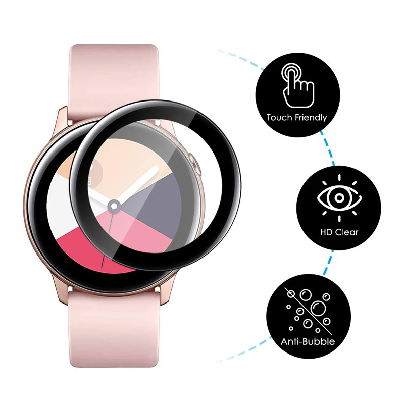 Стекло для Samsung Galaxy Watch Active 2 44 мм 40 мм/46 мм/42 Gear S3 Frontier/S2/Sport 3D HD Защитная пленка