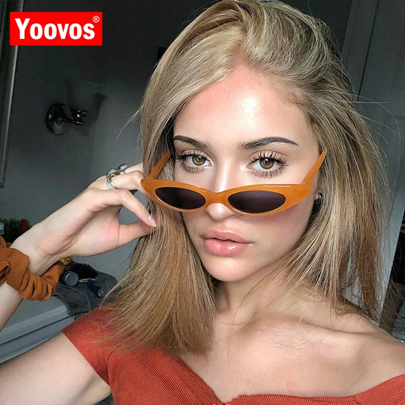Женские очки кошачий глаз Yoovos Классические солнцезащитные в винтажном стиле с