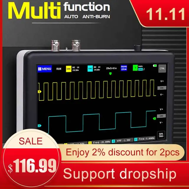 Digital Tablet Oscilloscope Fnirsi 1013d 2ch 100m Bandwidth 1gs S Sampling Rate Tablet Oscilloscope Tools Oscilloscopes Aliexpress Digital Tablet Oscilloscope Fnirsi 1013d 2ch 100m Bandwidth 1gs S Sampling Rate Tablet Oscilloscope Tools Oscilloscopes Aliexpress