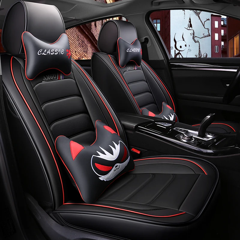 

Full Coverage Eco-leather auto seats covers PU Leather Car Seat Covers for Toyota auris corolla prius camry c hr rav4 suv