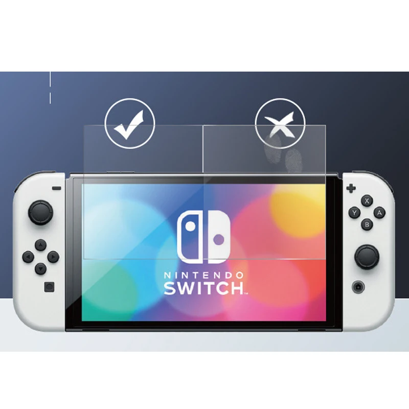 HAIFVA 2PCS Pack Tempered Glass 9H HD Screen Protector Film for Nintendo Switch OLED Screen Protector for Switch OLED NS OLED