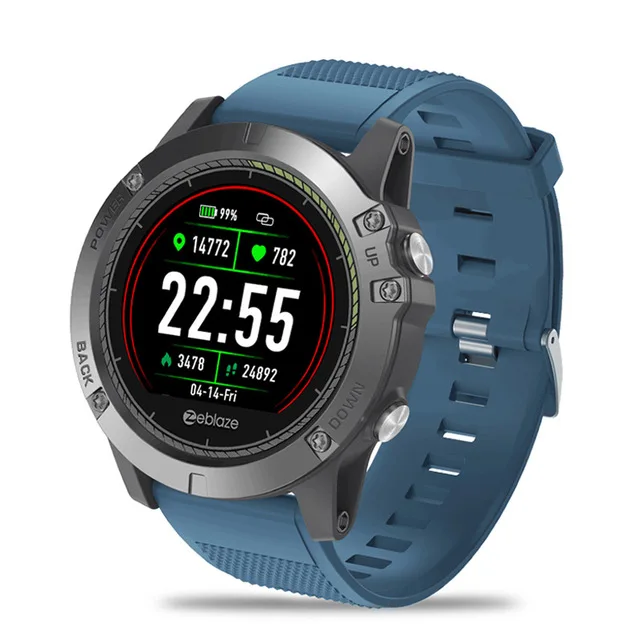 Синий Zeblaze VIBE 3 HR ips-дисплей спортивные Смарт-часы монитор сердечного ритма IP67 водонепроницаемые Смарт-часы для мужчин для IOS и Android - Цвет: Синий
