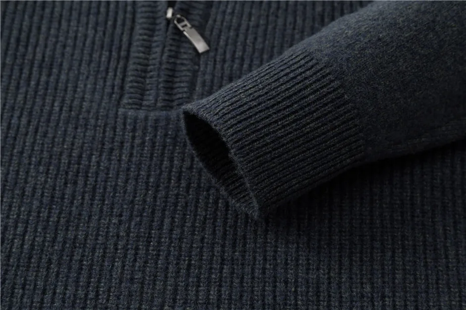 COODRONY Winter Fashion Zipper Turtleneck Sweater Men Clothing Thick Warm Knitwear 100% Merino Wool Cashmere Pullover Male C3150 v neck sweater men
