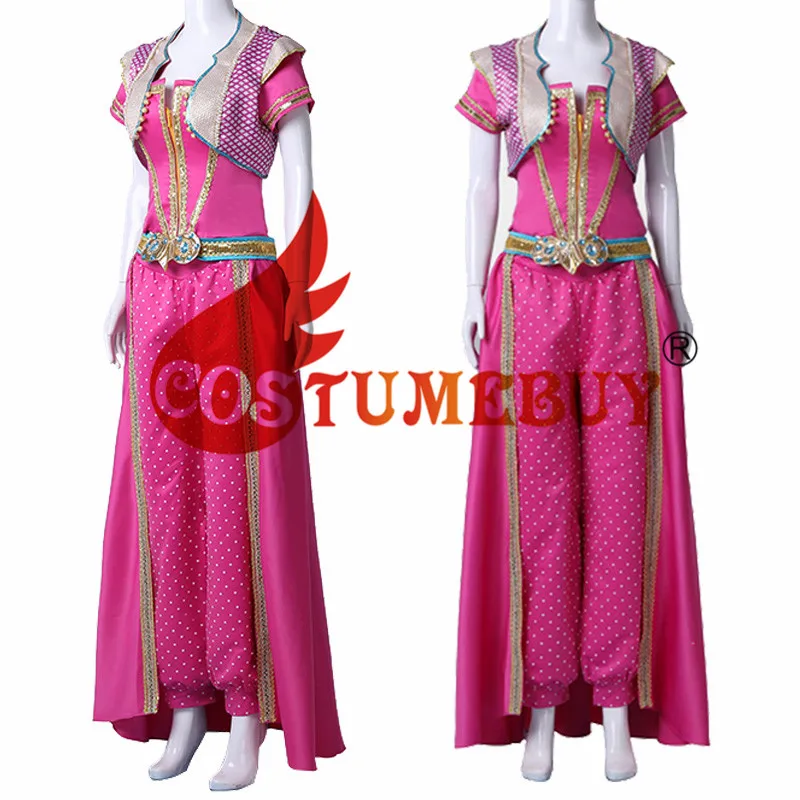 Costumebuy Жасмин костюм для косплея по мотивам кино Аладдин Хэллоуин косплей принцесса наряд танцевальный костюм необычный топ брюки на заказ