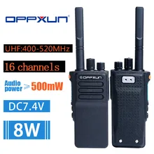 OPX-GD-7 walkie talkie 8w 2800mah uhf16 ch rádio em dois sentidos portátil de longa distância