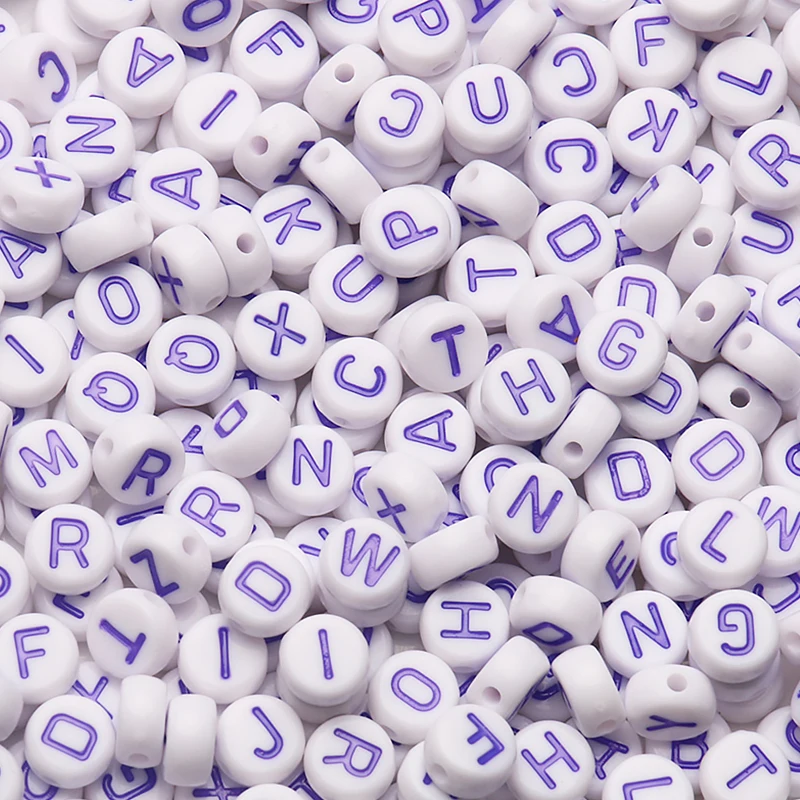 Vibrant Alphabet Acrylic Beads