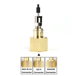 New Airsoft CO2 Refill Needle Charger Adapter Adaptor Fit W21.8(DIN477) CGA320 G3/4 CO2 Bottle