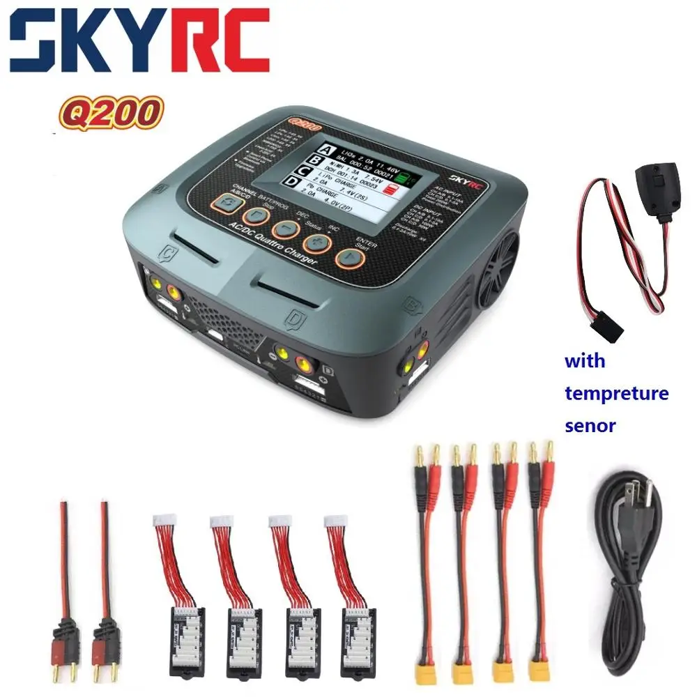 Балансирующее зарядное устройство SKYRC Q200 Quattro/разрядник переменного