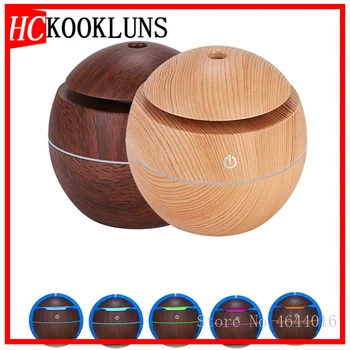 

130ml Aroma Diffuser Portable Wood Cool Mist Aroma Diffuser USB Ultrasonic Air Humidifier With LED Color Changing