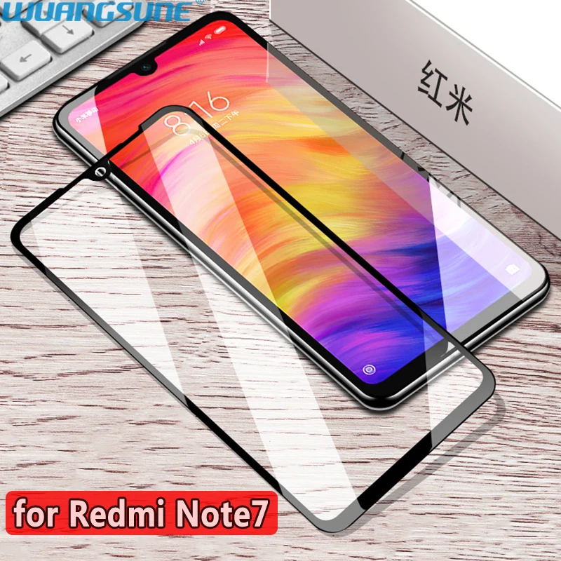 Закаленное стекло для Xiaomi Redmi Note 7 Pro защитная пленка экрана полностью приклеенная