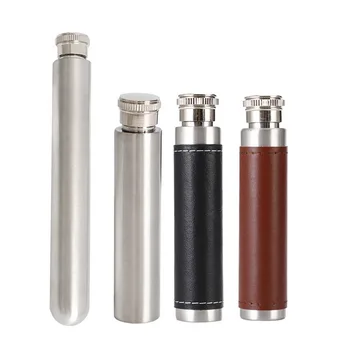 

1oz/1.5oz Hip Flasks Polished Round Bottom Tubular Wine Pot Wine Bottle Wine Whisky Bottle Portable Stainless Steel