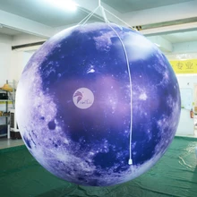 Горячая Рекламная планировка деятельности потолочная верхняя подвесная гигантская светодиодный надувной шар Луны