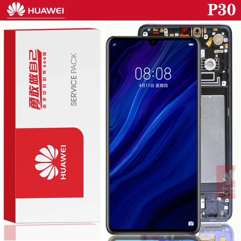 Оригинальный 6 1 &quotдисплей с рамкой для Huawei P30 ЖК дисплей сенсорным экраном