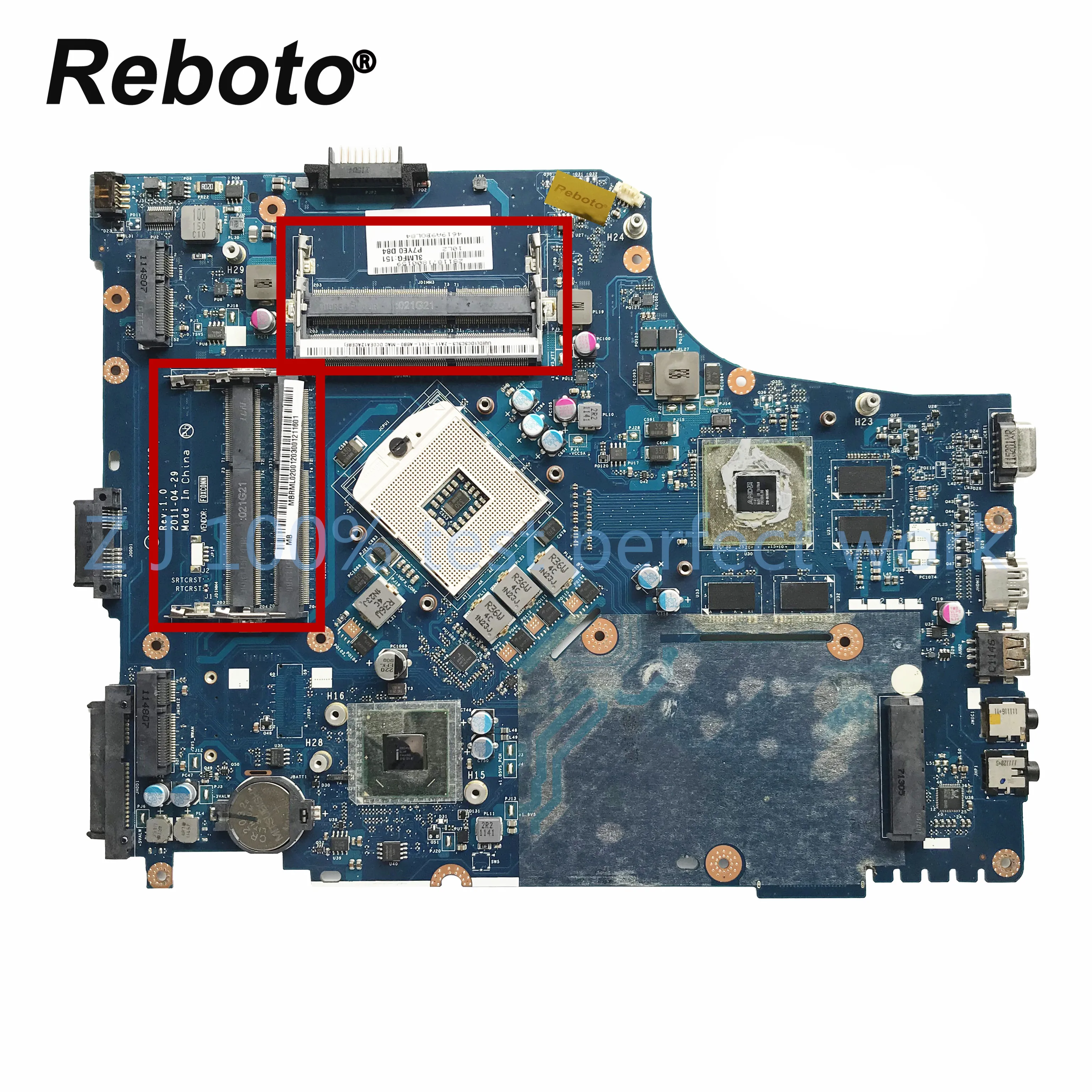 Материнская плата для ноутбука ACER Aspire 7750G MB.RML02.001 MBRML02001 P7YE0 LA-6911P HD 6550M 2GB GPU HM65 DDR3 100%