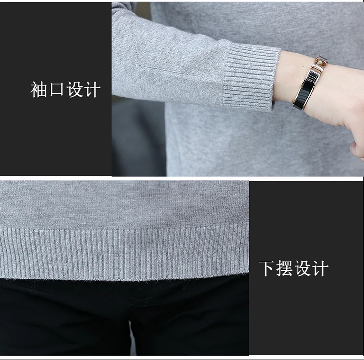 nuevo invierno catido suéter hombres moda cuello alto hombres elatistico fuerza Slim Fit casual pulóver suéter