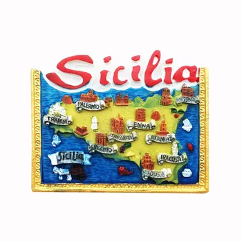 

BABELEMI Italy Sicily Fridge Magnet Tourism Souvenir Decoration Crafts Hand-painted Magnetic Refrigerator Stickers Collection