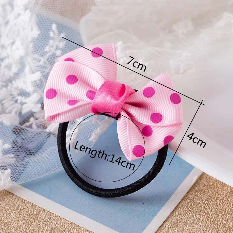 Распродажа Детская резинка для волос в горошек с бантиком 2019 эластичные резинки