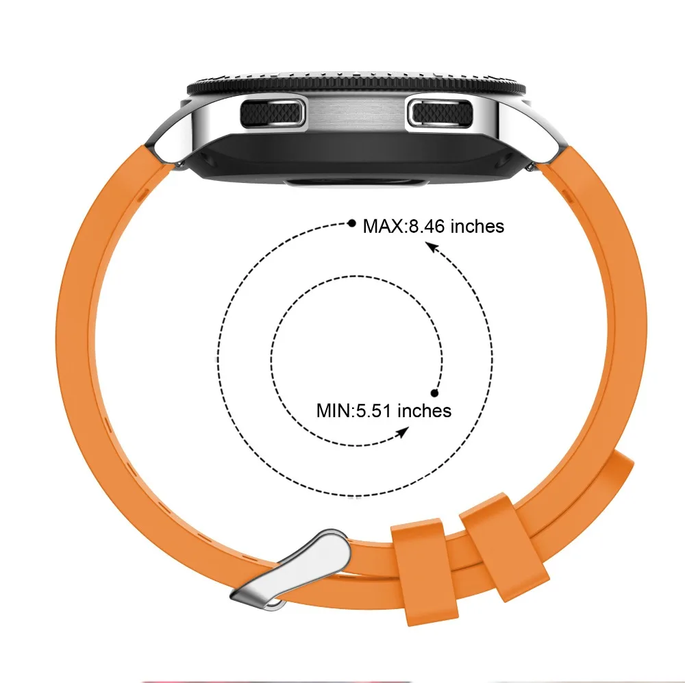 Gear S3 классический ремешок для samsung Galaxy watch 46 мм SM-R810 Смарт-часы браслет спортивный ремешок для huawei Watch GT Active