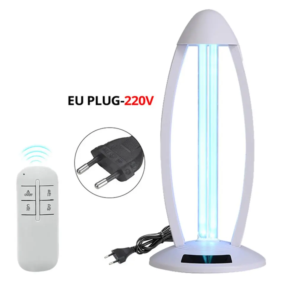 

38W Ultraviolet Ozone Germicidal Lamp Remote Control Timing Household UVC Disinfection Lamp Portable UV Steriliser Light