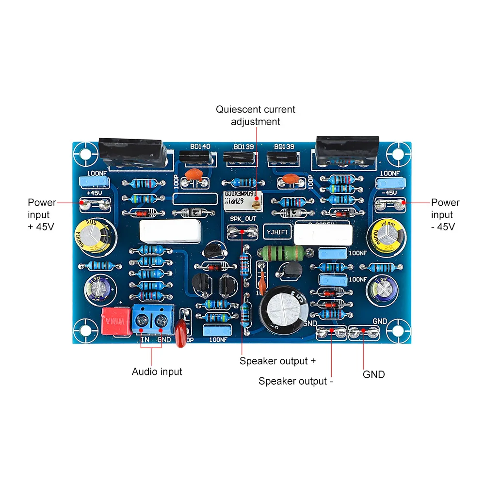 AIYIMA 1Pair Power Amplifier Board 100Wx2 Amplificador IRF240 FET Class A Power Amplifier Audio Board Amp For Home Sound Theater