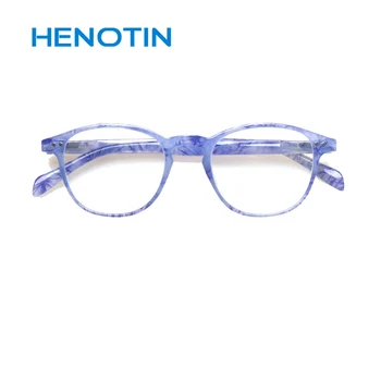 

Fashion rectangular reading glasses for men and women spring hinge colorful printed eyeglasses frames